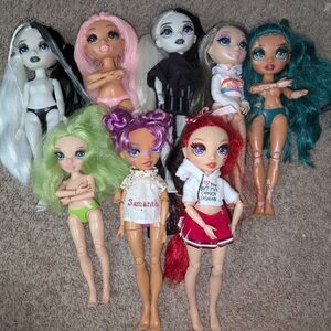 Lot Of 7 Rainbow High Dolls